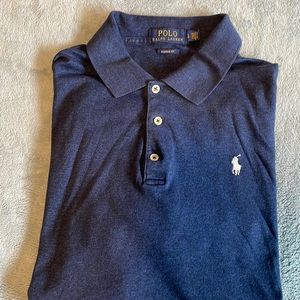 Mens classic fit Large Ralph Lauren polo dress shirt with white horse